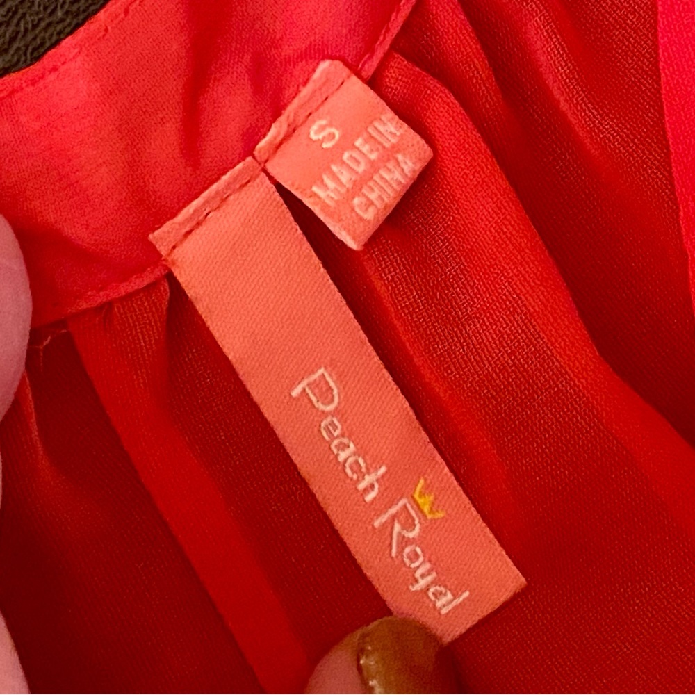 Gorgeous red chiffon crisp glamourous gown- Sz S - Picture 7 of 10